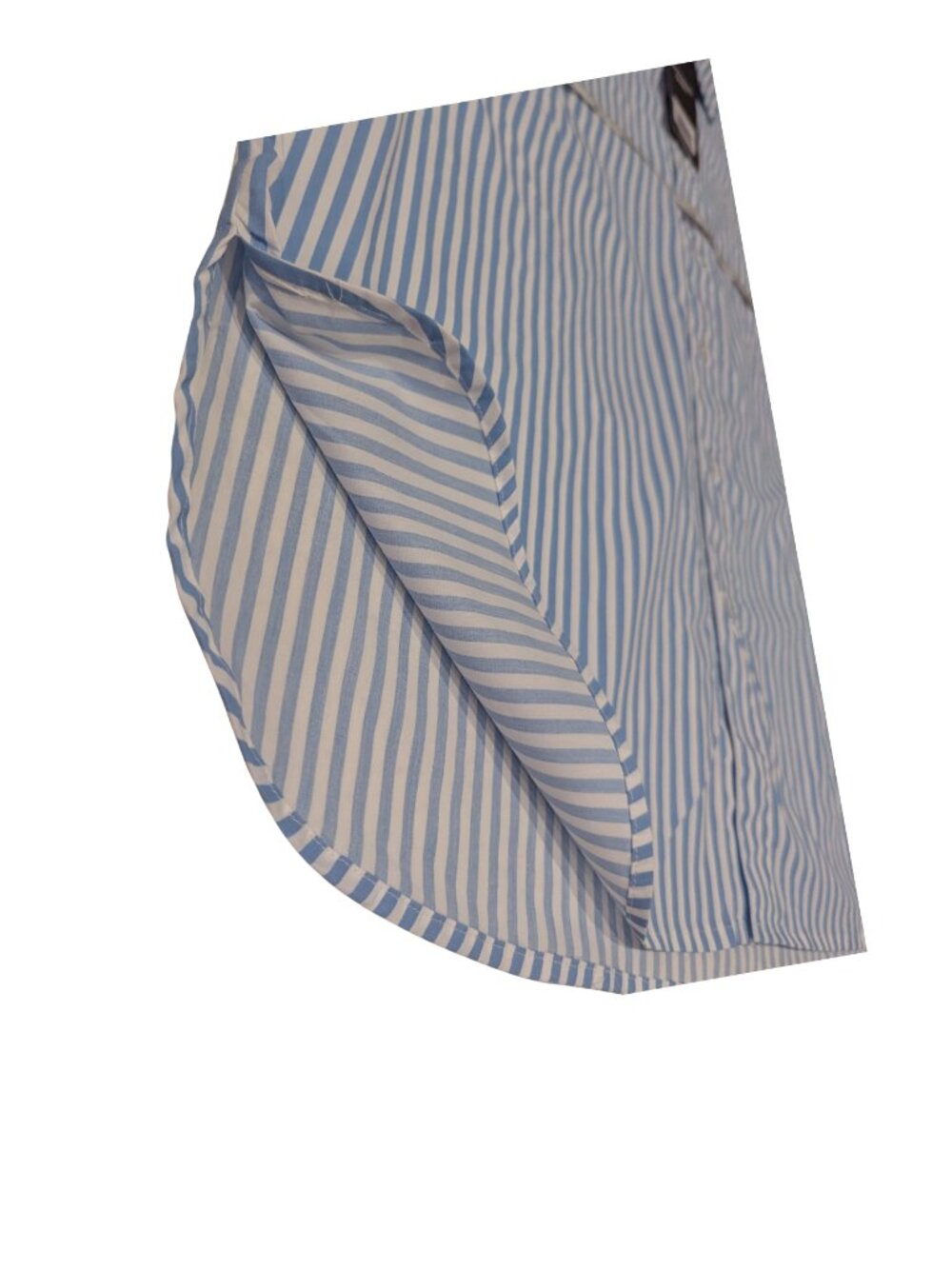 Express Boyfriend Shirt Women L Blue White Striped Cotton Button Down NWT - Picture 9 of 9